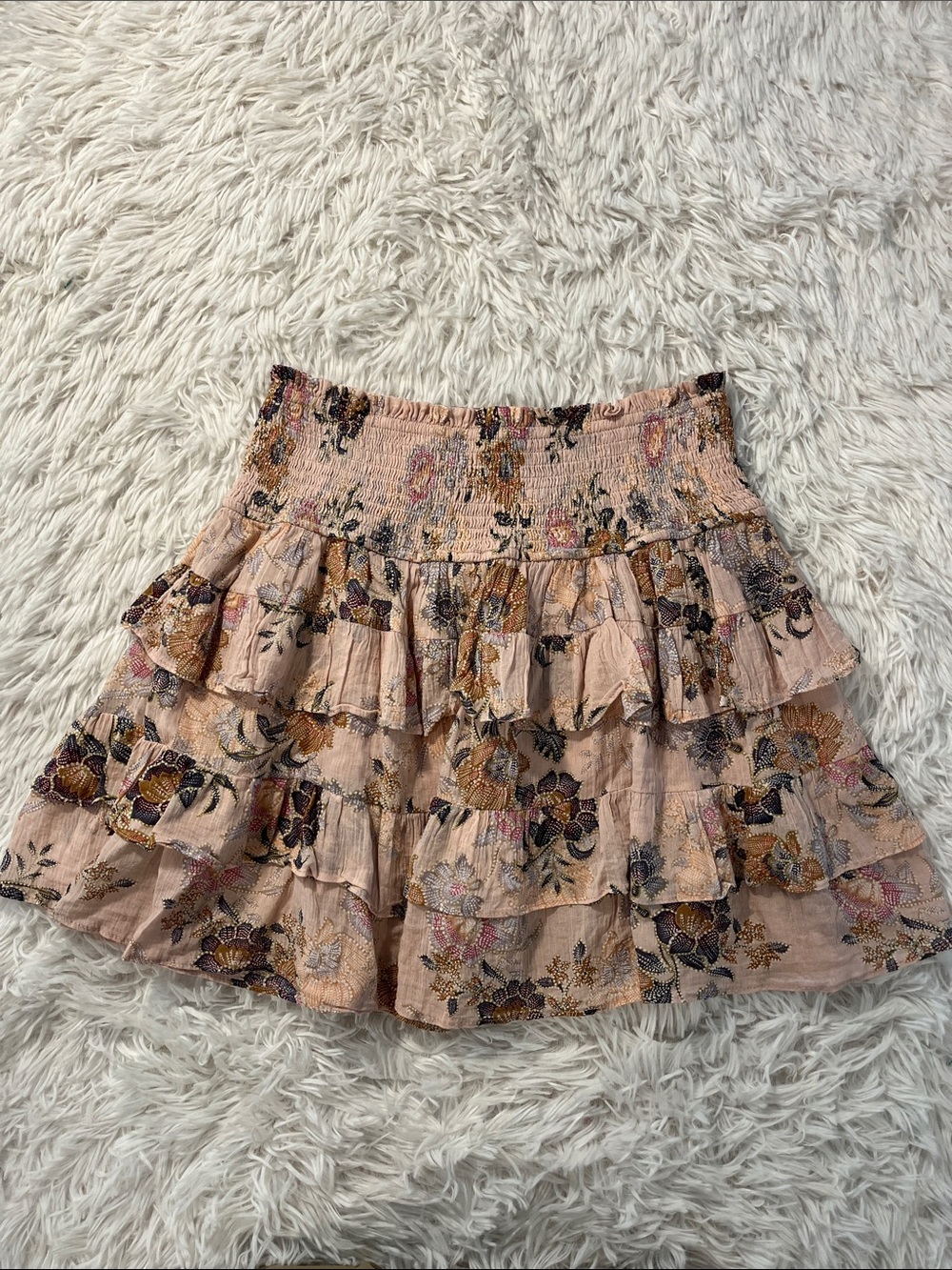 Olivaceous ruffle skirt Large